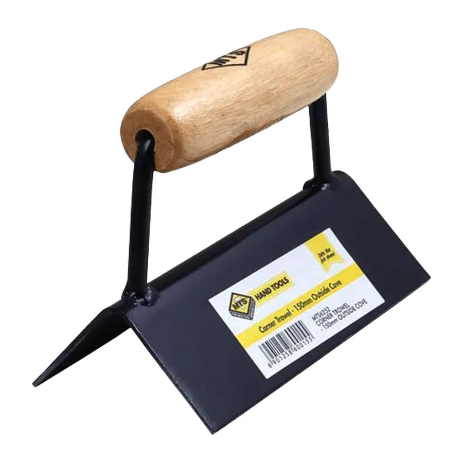 Mts Trowel Corner Outer Cove Wooden Handle 150Mm- 3 Pack