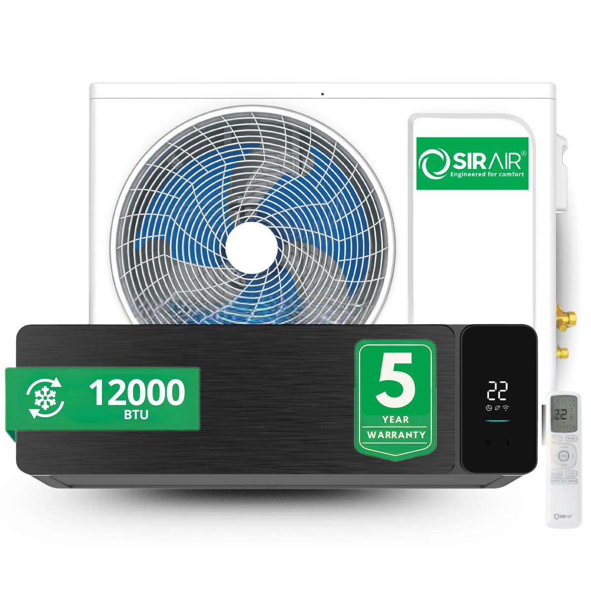 Sirair Inverter Midwall Split Air Conditioner 12000 BTU Alpha