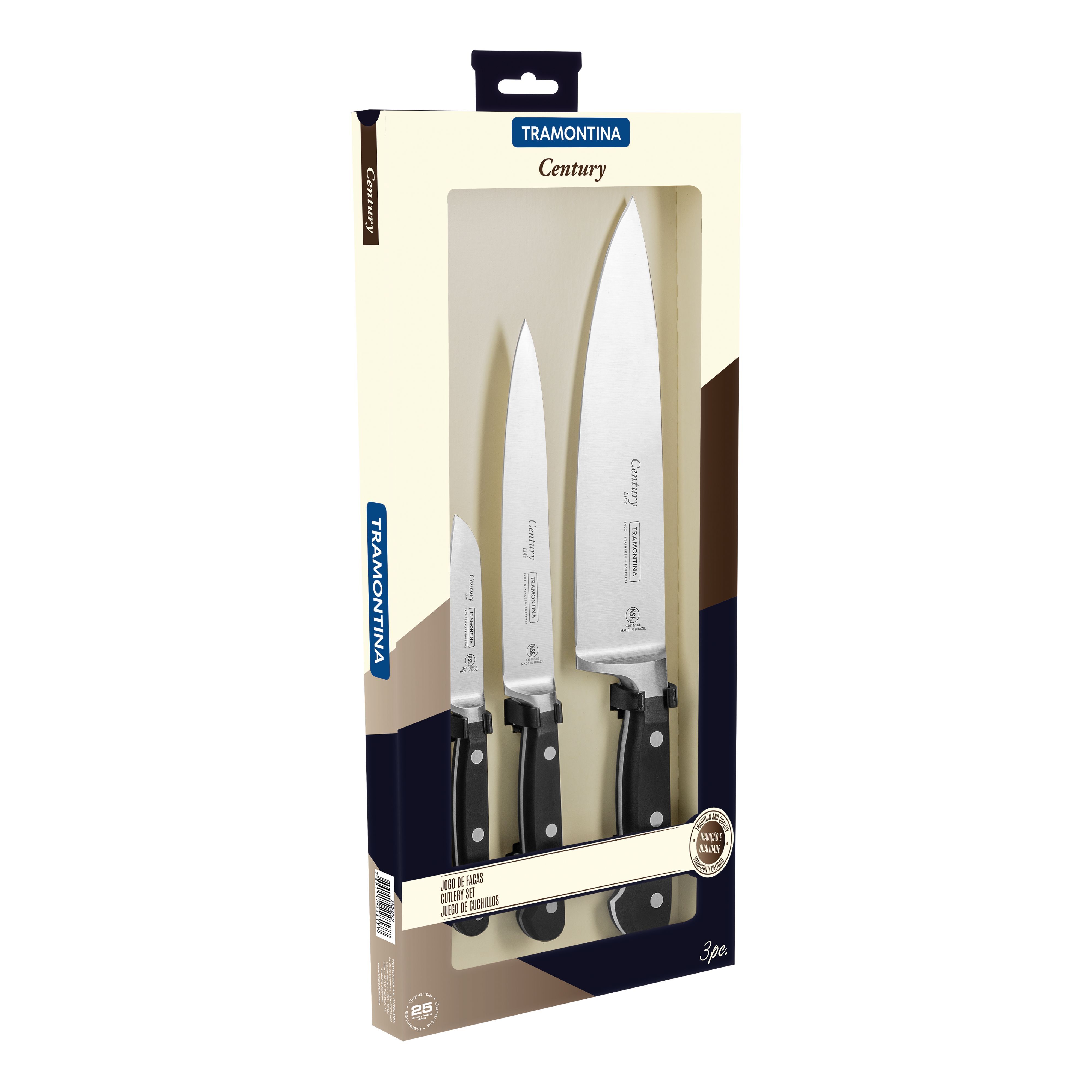 Tramontina 3pc Century Knives Set