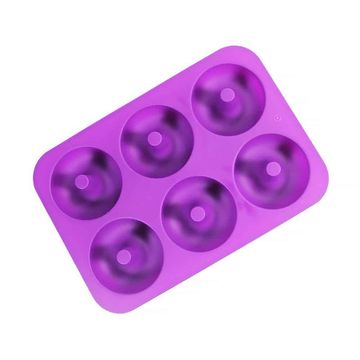 Killer Deals 6 Doughnut Non-Stick Dishwasher Safe Silicone Baking Mould