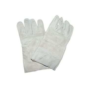 Skudo - Chrome Leather Gloves - With Cuff - White - 50mm - Bulk Pack of 5