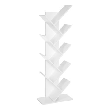 Bragg Aspen 9 Tier Bookcase Shelf Storage Tree, White