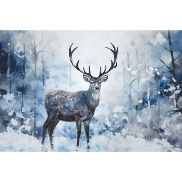 Canvas Wall Art - Serene Shades Blue White Blend Together - A1126 - [120 x 80 cm]