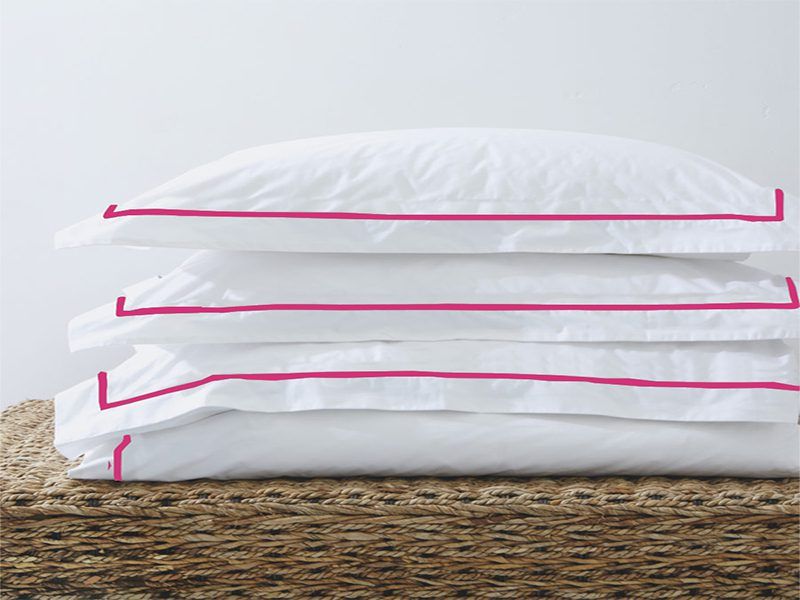 Rey's Fine Linen - Egyptian Collection - Oxford Satin Stitch Duvet Cover -Fuchsia Purple-Single(06 Set)