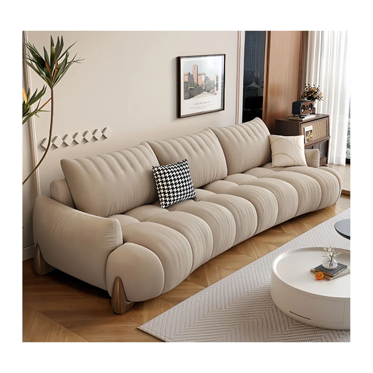 Alvaris 3 Seater Sofa (Cream)