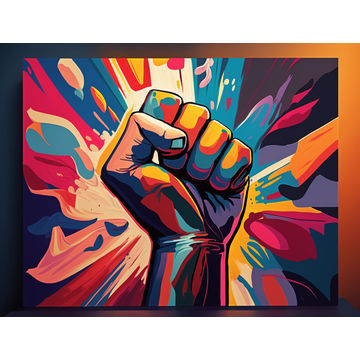 Canvas Wall Art - Empowerment An Acrylic Painting  - B1389 - [120 x 80 cm]