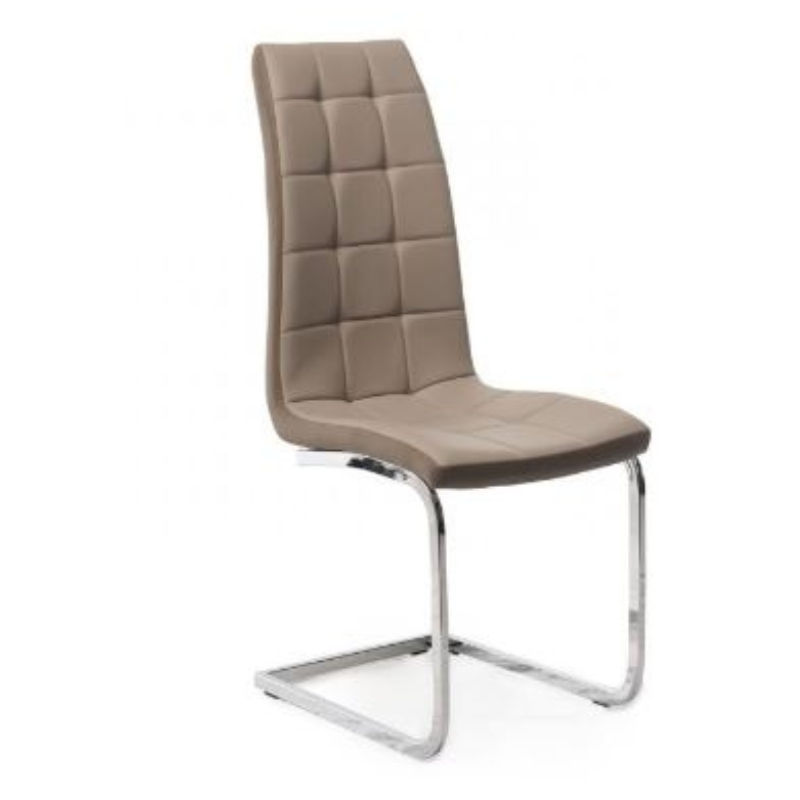 Atlanta Faux Leather Chair-Brown