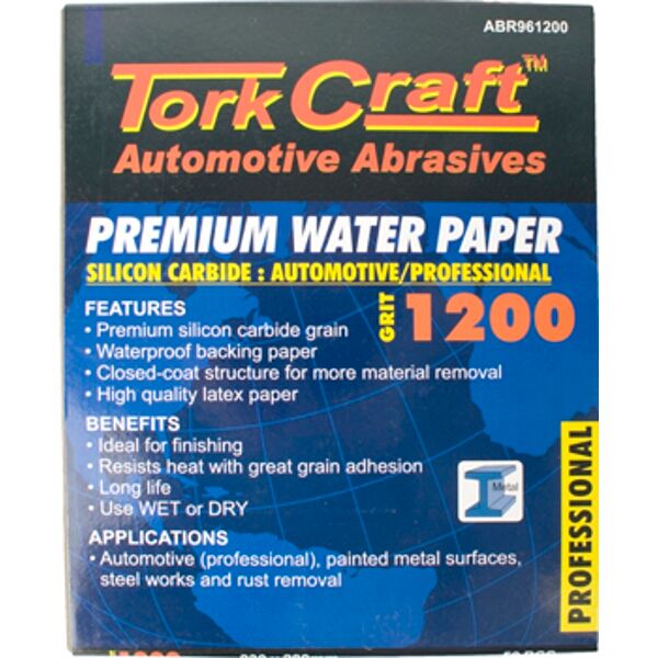 Premium Waterproof Paper  1200 Grit 230  X 280 (50 Piece) Automotive