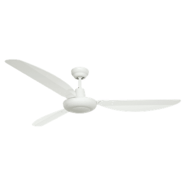 Zebbies Lighting Harrier White Ceiling Fan with Wall Control