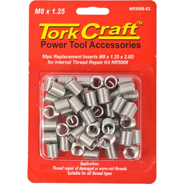 Thread Repair Kit M8 X 1.25 X 2.0D Repl. Inserts For Nr5008