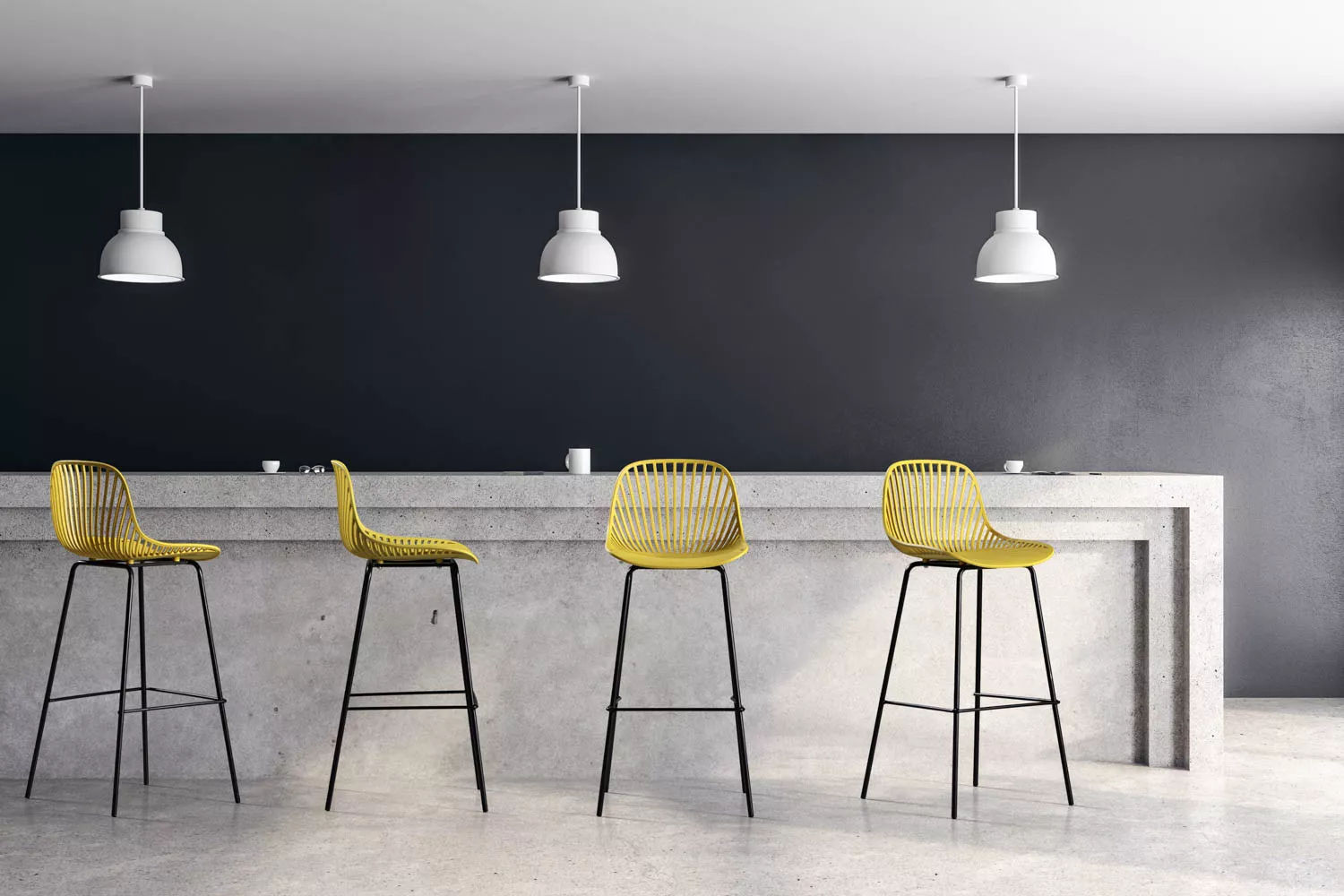 Deep Mustard Tall Bar Chair