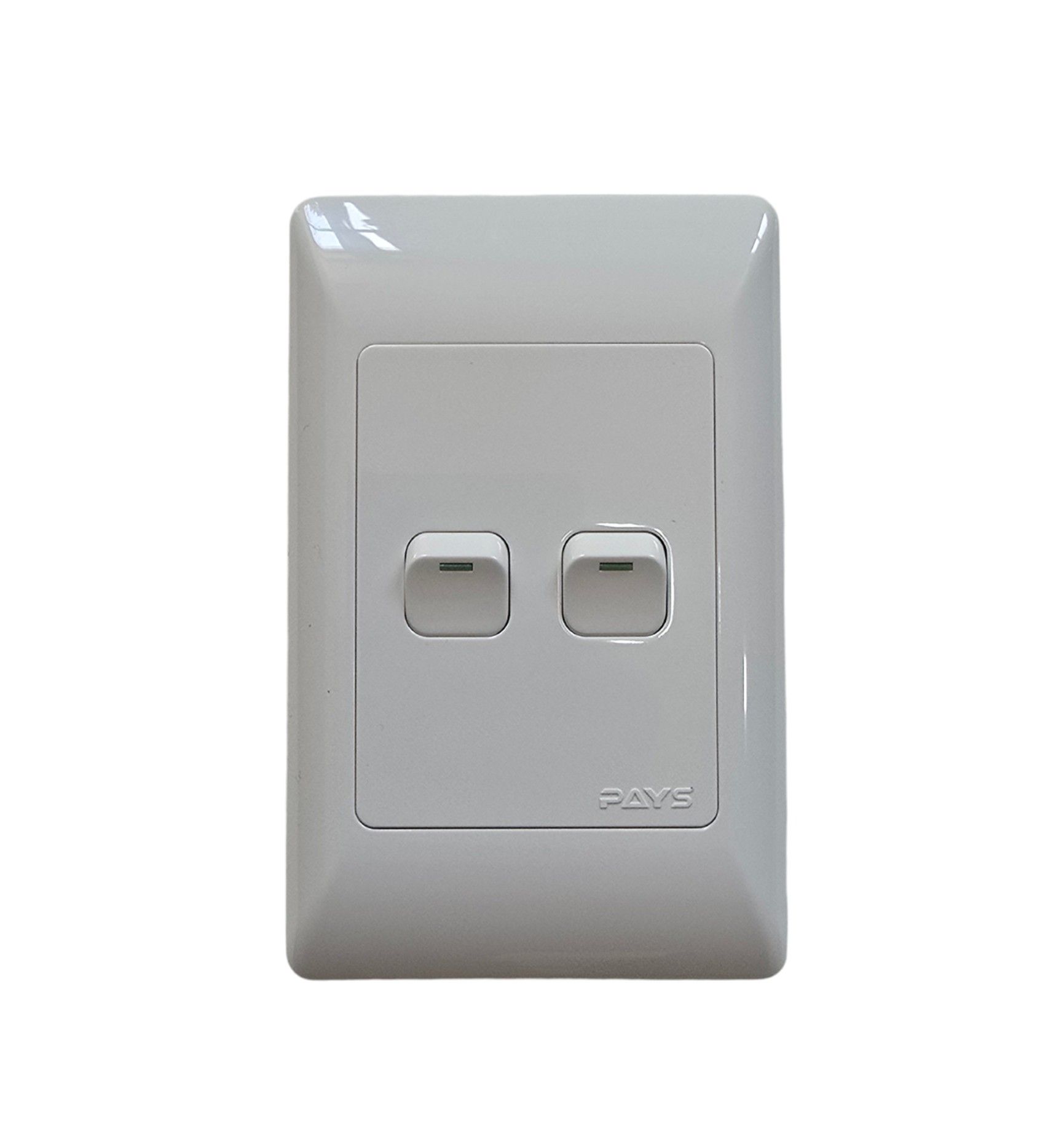PAYS 2 Lever Wall Light Switch 4x2 16A 250V - White