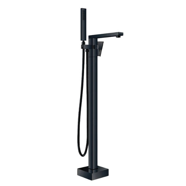 FREE STANDING BATH MIXER - SQUARE - BLACK