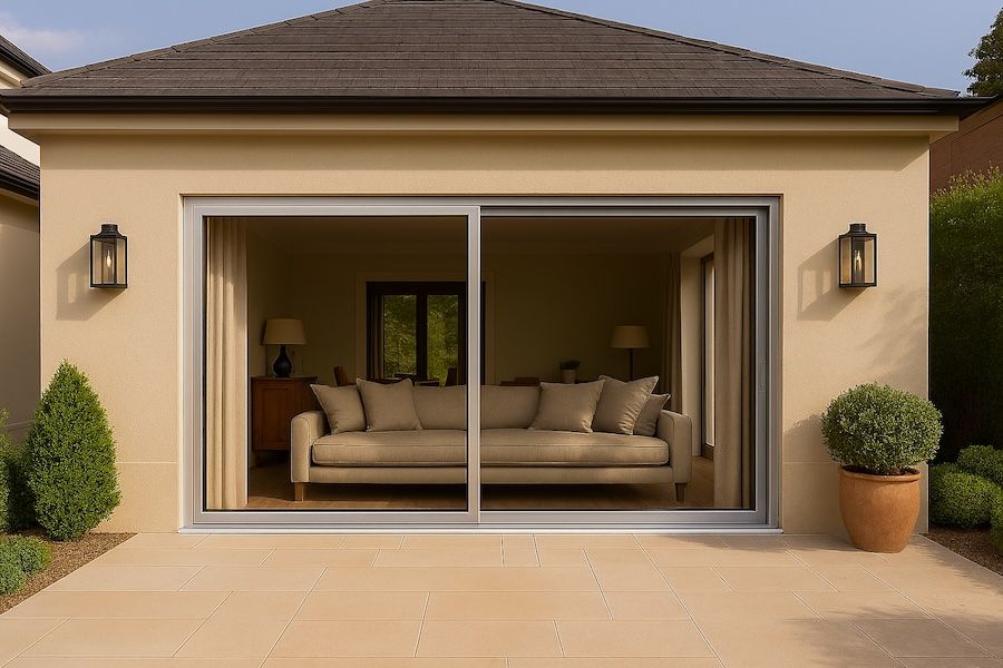 Kenzo - OX3021S - Aluminium Single Sliding Door 3.0mx2.1m Silver