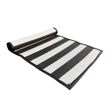 Rug It Up Indoor / Outdoor Runner Rug - Cloudscape Stripes BW - 200 x 60cm