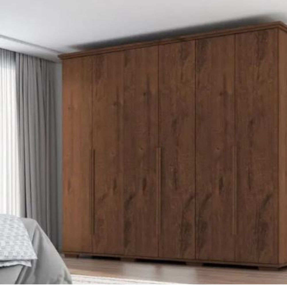 Everest Wardrobe 6 Doors 5 Drawers-Rosewood