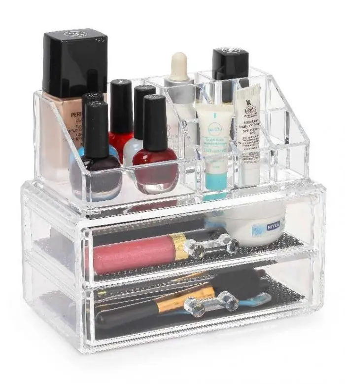 Woodly Cosmetic Organiser, 2 Drawer