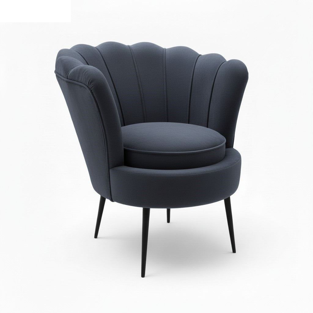 Nu Dekor - Daisy Velvet Occasional Chair - Dark Grey