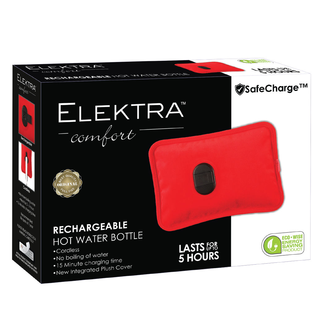 Electric Hot Water Bottle-Red