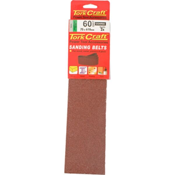 Sanding Belt 75 X 610Mm 60Grit 2/Pack