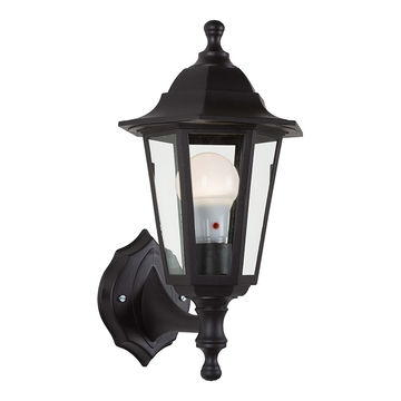 Plastic Lantern 6 Panel Up & Down Facing Black - 3 Pack