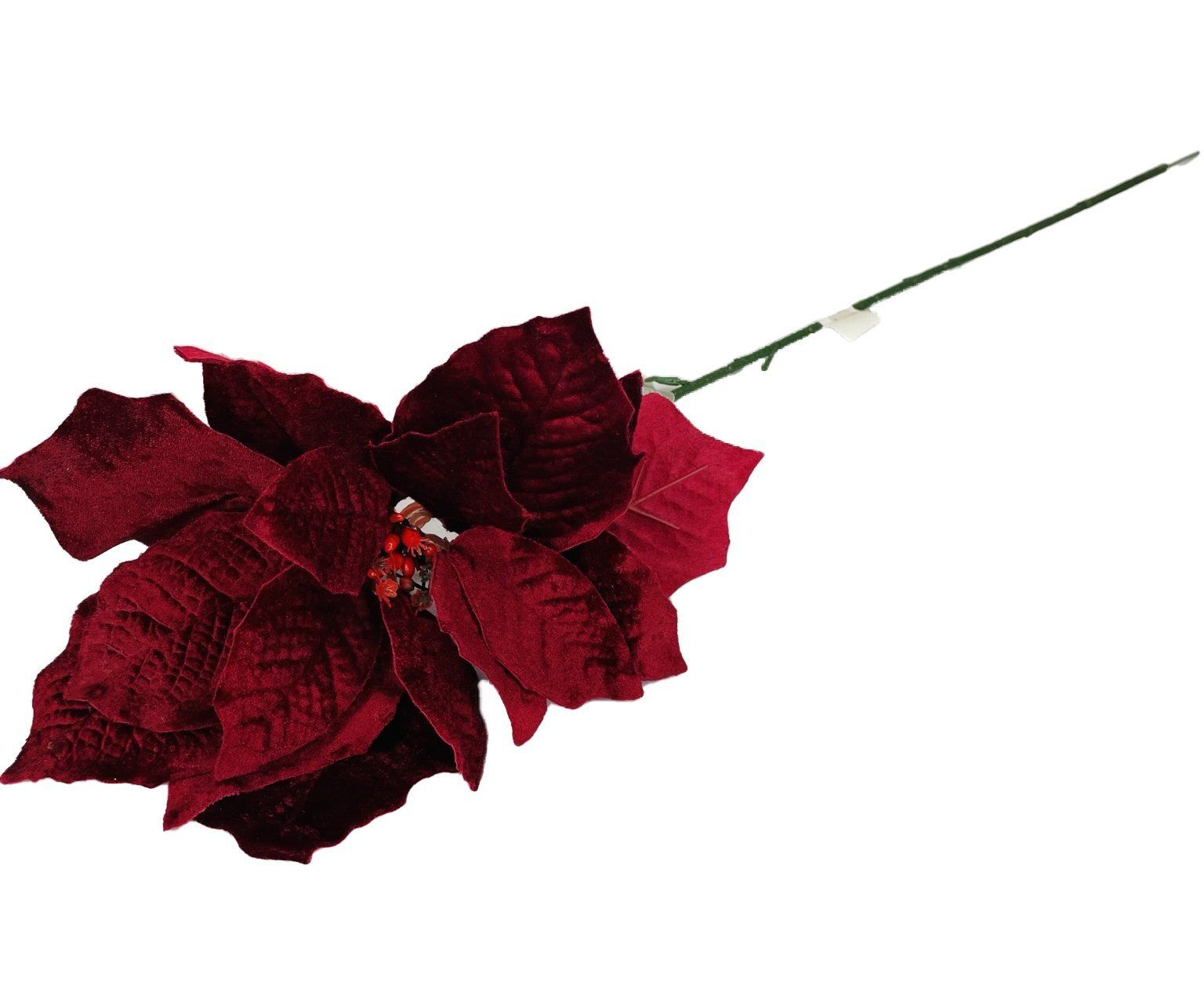 POINSETTIA 76CM WINE RED