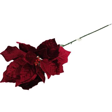 POINSETTIA 76CM WINE RED