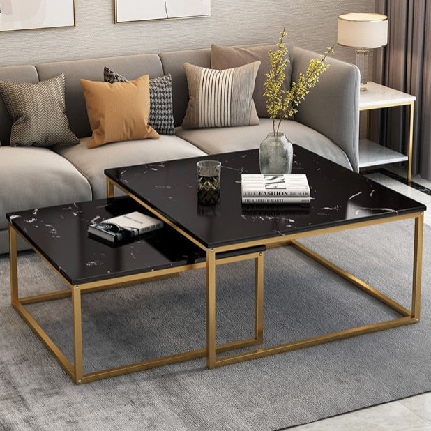 Rowena Square Nesting Coffee Table -Black