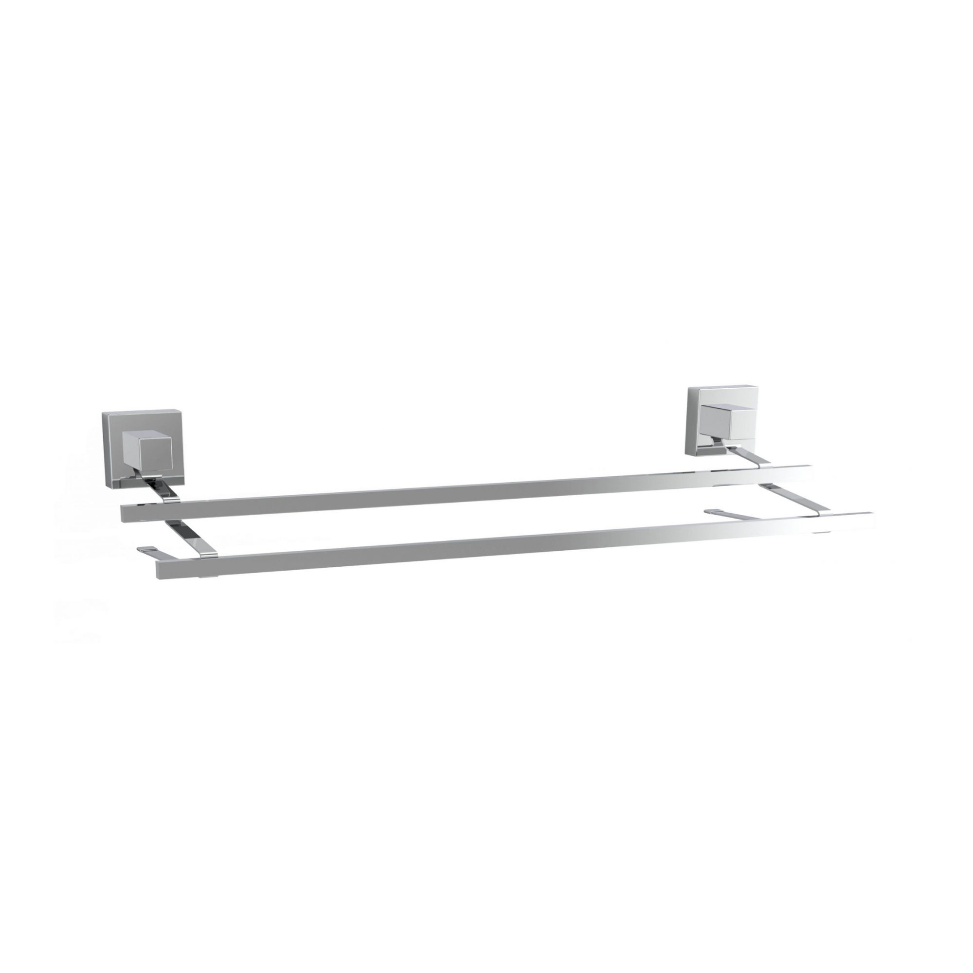 Fusion-Loc - Suction - Double Towel Rail 60cm - Silver