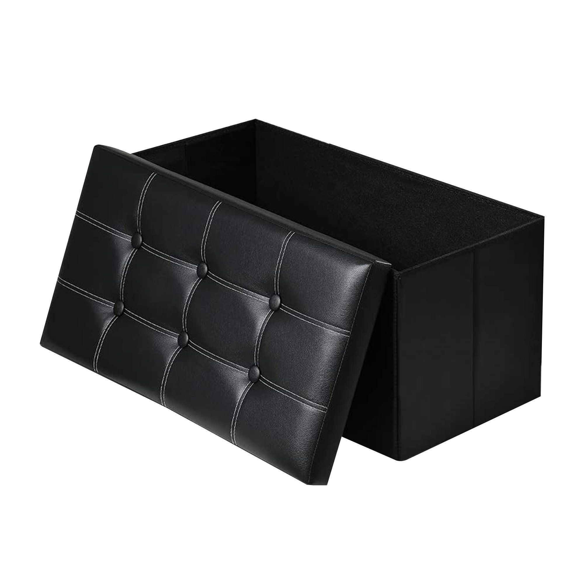 PU Collapsible Cube Storage Ottoman - Large