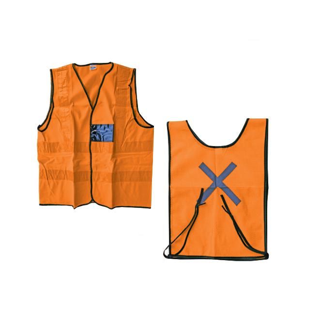Reflective Waist Jacket Orange X-Large - 2 Pack