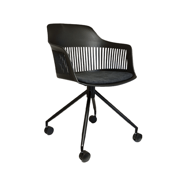 Chair Crazy Lyric Blk41 Office Chair - Black Fabric Seat
