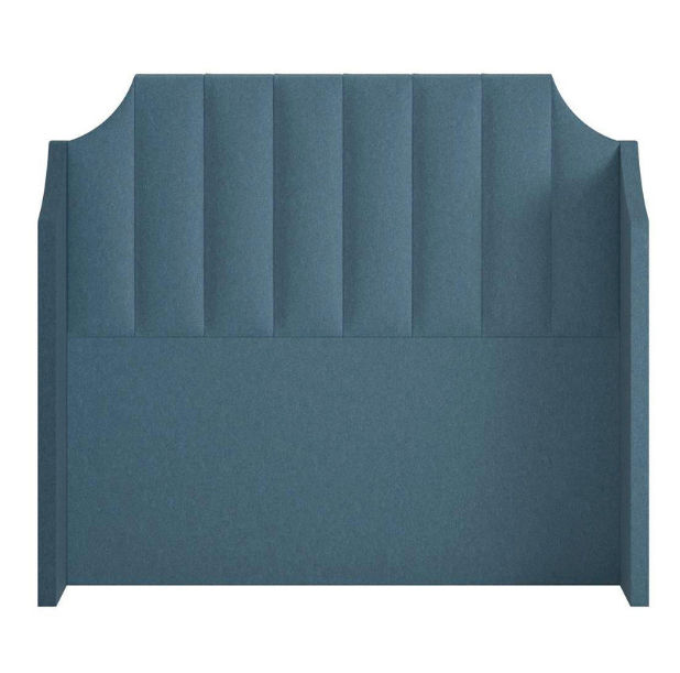 Zenia Arched Headboard Queen -Linen Blue
