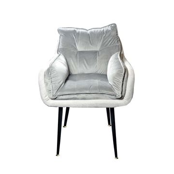 Velvet Upholstered Kitchen Dining Lounge Leisure Chair