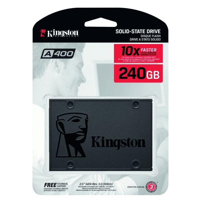 Kingston 240Gb A400 Sata3 2.5 Ssd (7Mm Height)