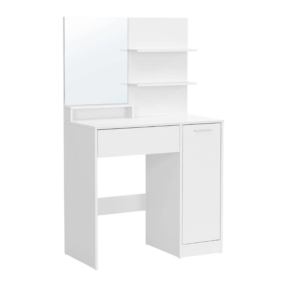 Bragg Napier Dressing Table Makeup Vanity with Mirror, White