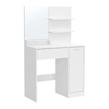 Bragg Napier Dressing Table Makeup Vanity with Mirror, White