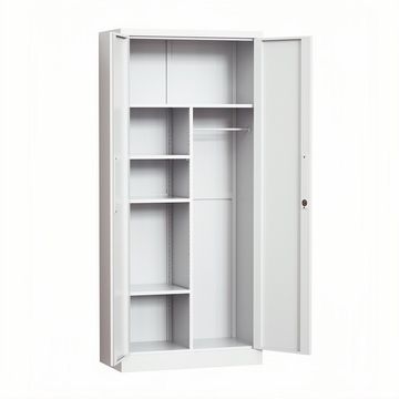 Steel Swing Door Inner Handle Wardrobe Cupboard Locker - White