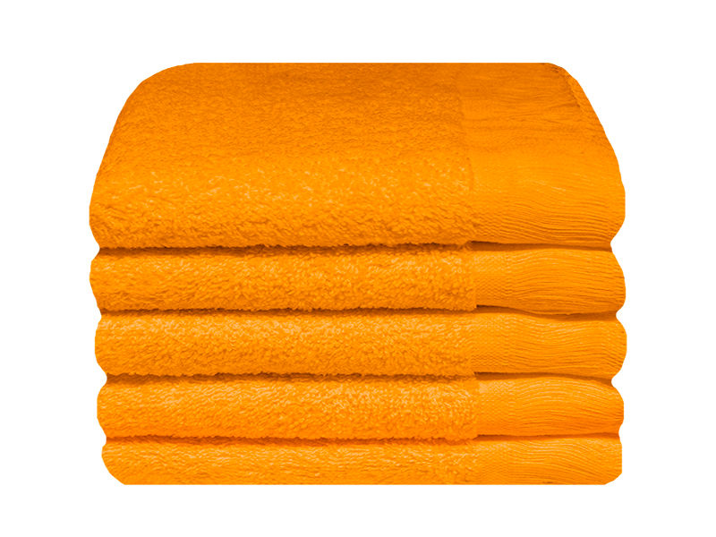 Bunty's Plush 380 GSM Terry Fringe Guest Towel - Vibrant Orangee(3Pc Pack)