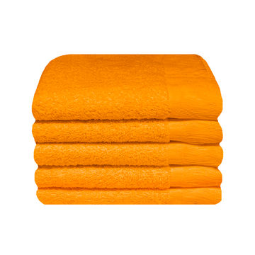 Bunty's Plush 380 GSM Terry Fringe Guest Towel - Vibrant Orangee(3Pc Pack)