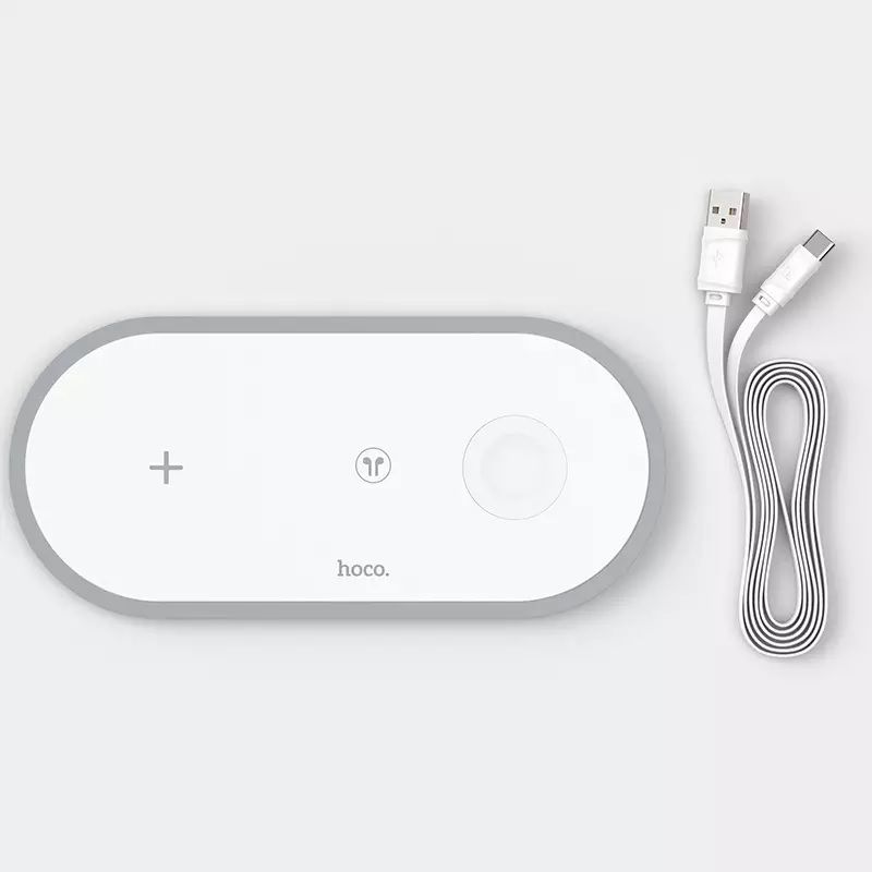 Hoco 3-in-1 Wireless Fast Charger | Smartphone, Earbuds, Smart Watch | CW24