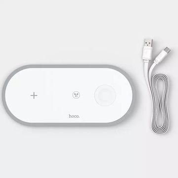Hoco 3-in-1 Wireless Fast Charger | Smartphone, Earbuds, Smart Watch | CW24