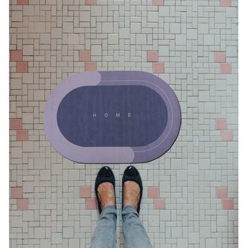 Fine Living Diatomite Bath Mat Oval - Grey