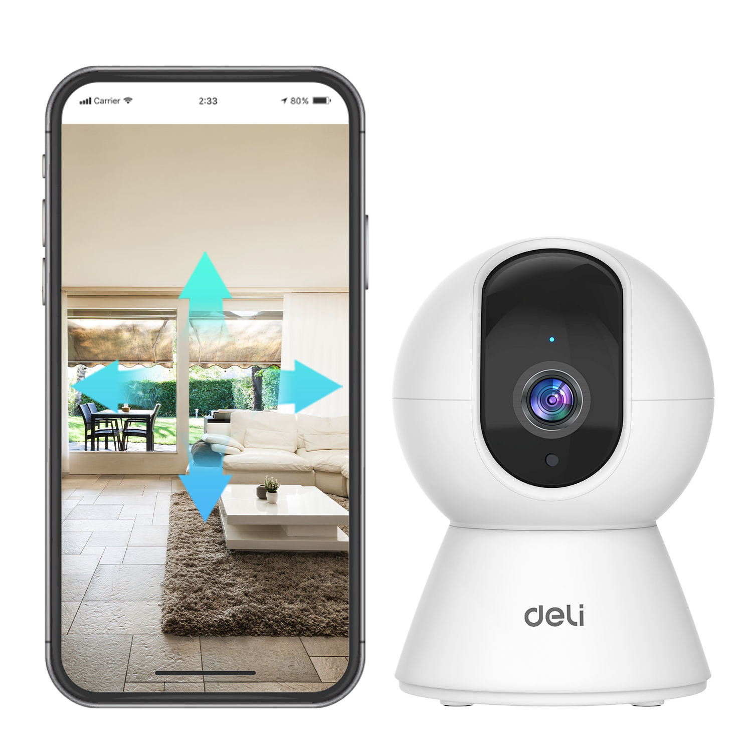 Deli 2MP Security Camera – Smart Monitoring with Ecological App Support