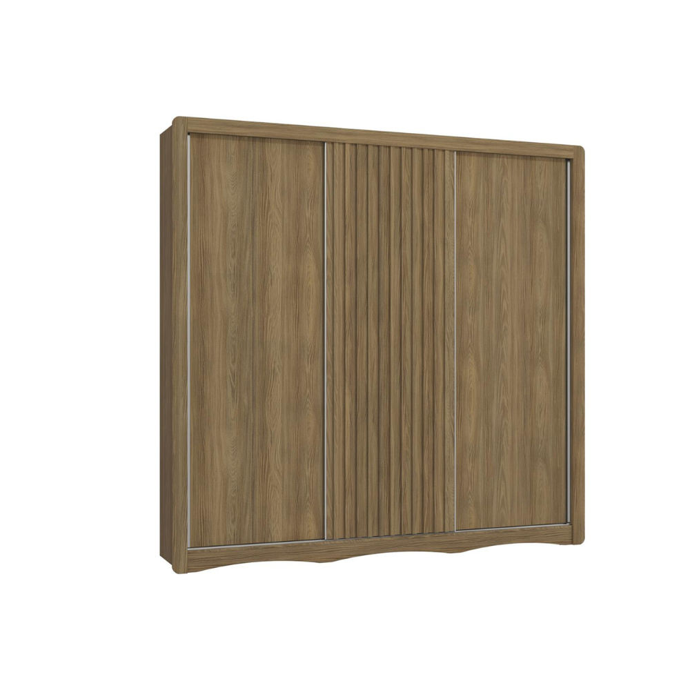 Labrada 3 Door Reversable Sliding Wardrobe-Brown
