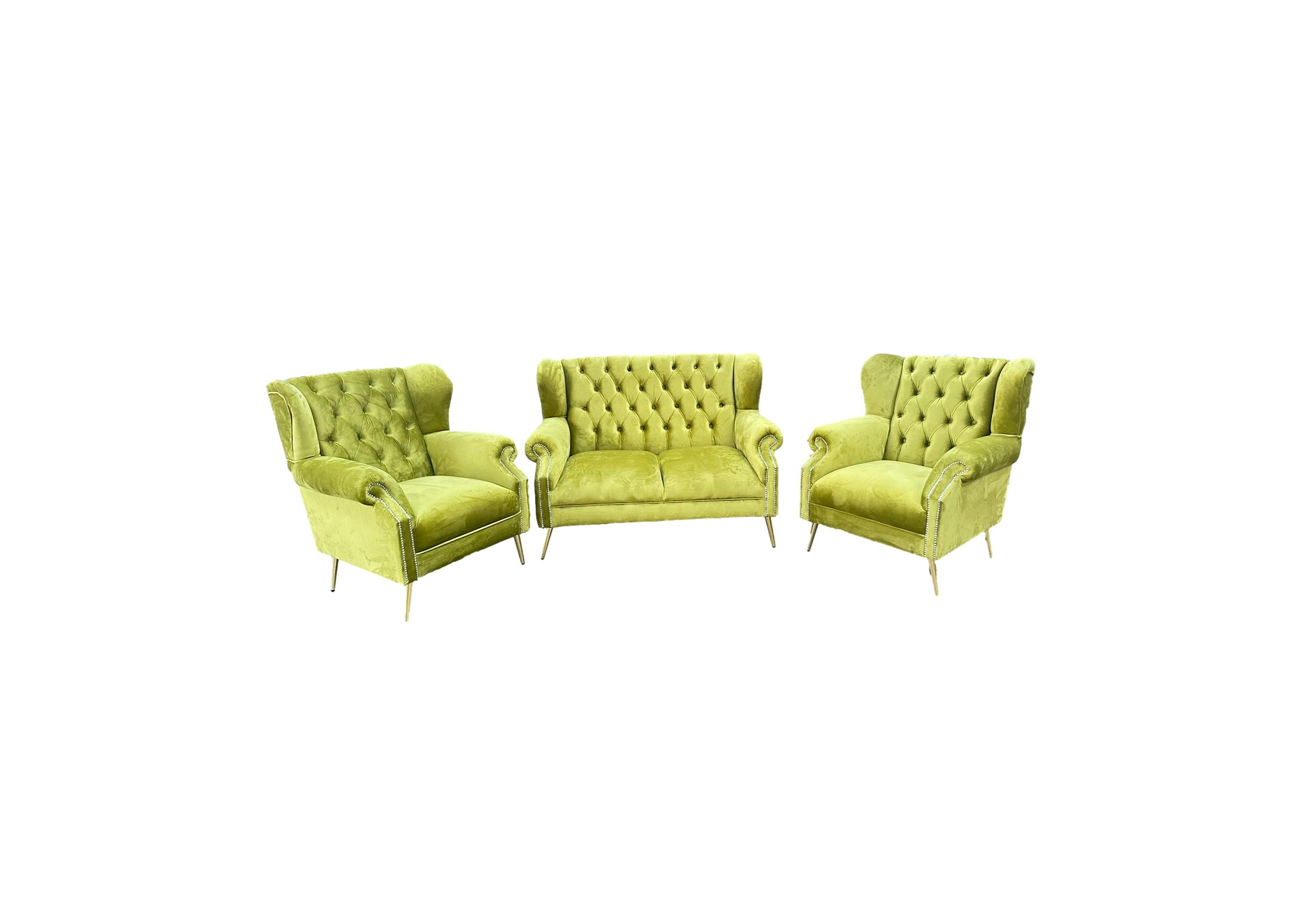 Vintage Mid-Century Couch (Green Lizard)