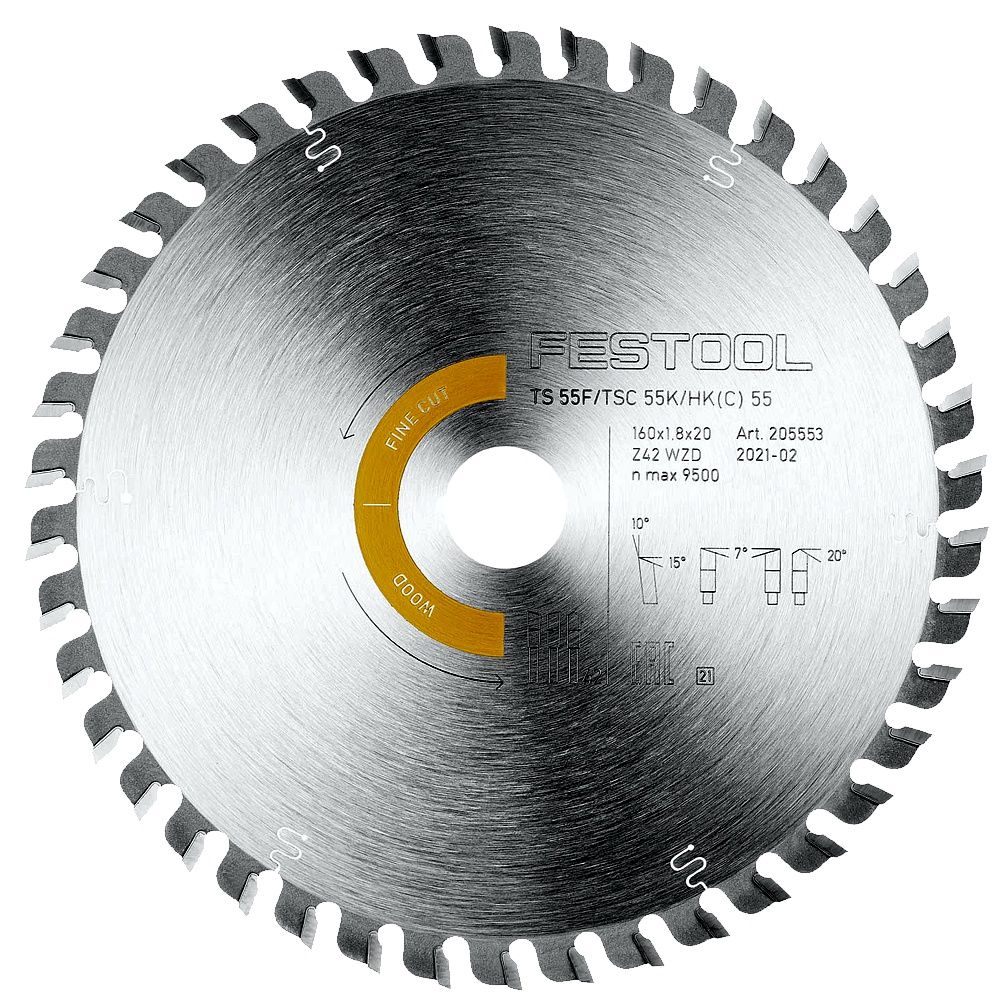 Festool - Fine Tooth Saw Blade 160 x 1.8 x 20 W42