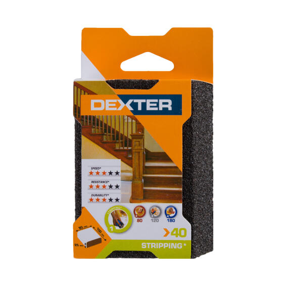 Sponge block G40 round DEXTER 100x80mm