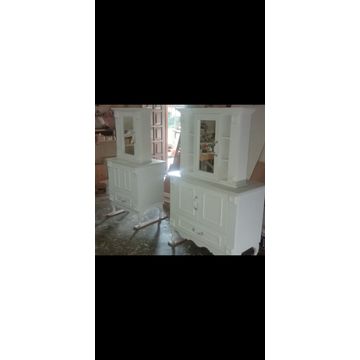 White Vanity with White Quartz Top & Mirror Cupboard