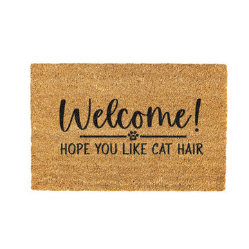 Hope you like cat hair Coir Doormat Design 700 x 400 mm